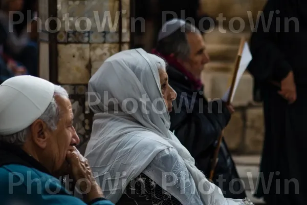 עולי רגל מתפללים בכנסיית הקבר ממדינת ישראל. קֶמֶט, מָסוֹרֶת, רְחוֹב