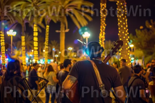 מוזיקאים מנגנים בפסטיבל באילת, ממדינת ישראל. כתום, מזוודות ותיקים, עִיר