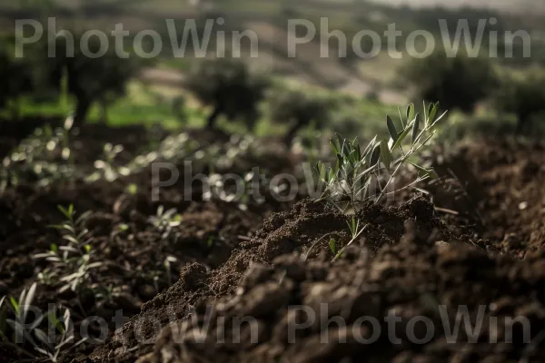 נטיעת עצי זית ברמת הגולן, ממדינת ישראל. נוף טבעי, דֶשֶׁא, נוֹף