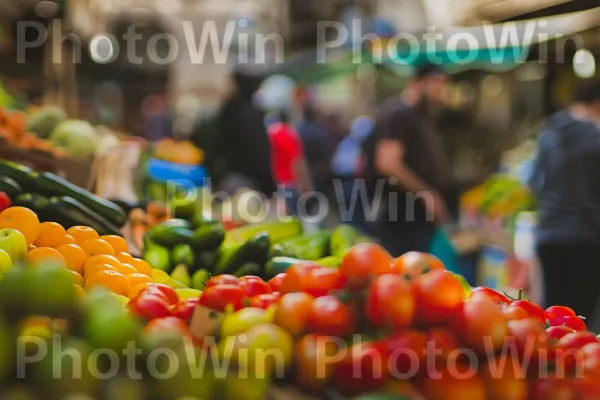 רוכלי רחוב מוכרים פירות וירקות צבעוניים ממדינת ישראל. מזון, יַרקָן, מרחב ציבורי