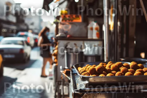 דוכן פלאפל ברחוב חיפה הסואן, ריח טעים נודף, ממדינת ישראל. רכב, מתכון, מַרכִּיב