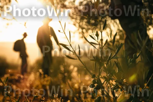 חקלאים מסיק זיתים תחת השמש הלוהטת, ממדינת ישראל. אנשים בטבע, צמח, עלה