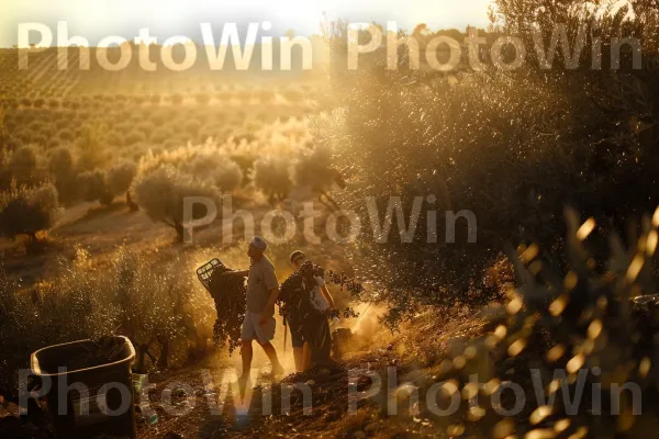 חקלאים מסיק זיתים תחת השמש הלוהטת, ממדינת ישראל. אַטמוֹספֵרָה, צמח, נוף טבעי