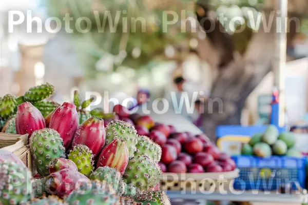 שוק פירות קקטוס צבר בנגב, ממדינת ישראל. צמח, יַרקָן, מזון מלא