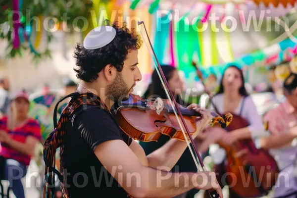 מוזיקאים מופיעים בפסטיבל רחוב תוסס, מנגינות קסומות, ממדינת ישראל. תַצלוּם, מוּסִיקָאִי, גִיטָרָה