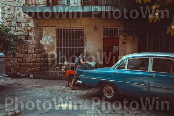 צילום וינטג\' לוכד את המהות של הרטרו ישראל בשנות ה-50. אוטו, רכב, בִּניָן