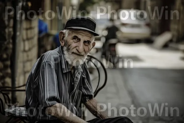 תמונה נוסטלגית מישראל של שנות ה-60 לוכדת קסם ייחודי לתקופות. כובע שטוח, מוּסִיקָאִי, כיסוי ראש