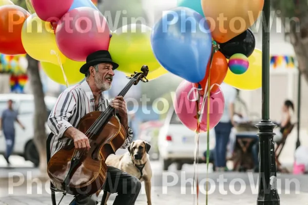 מוזיקאי רחוב משעשע עוברי אורח, ממדינת ישראל. תַצלוּם, בן אנוש, אופנה