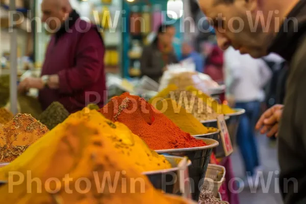 רוכלי רחוב מוכרים תבלינים בשוק הכרמל בתל אביב, ממדינת ישראל. מַרכִּיב, בית המקדש, מזונות טבעיים