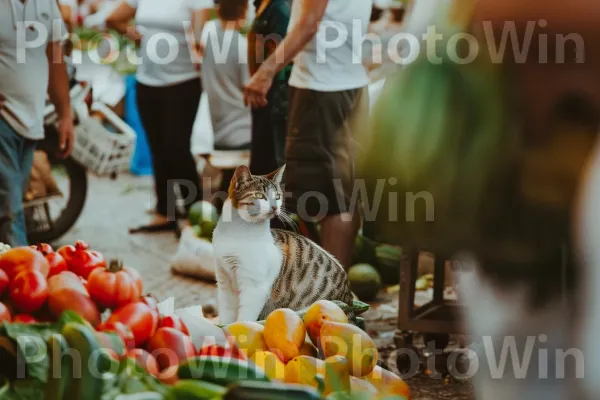 חברים קונים תוצרת טרייה בשוק הומה, ממדינת ישראל. צמח, כתום, מזונות טבעיים