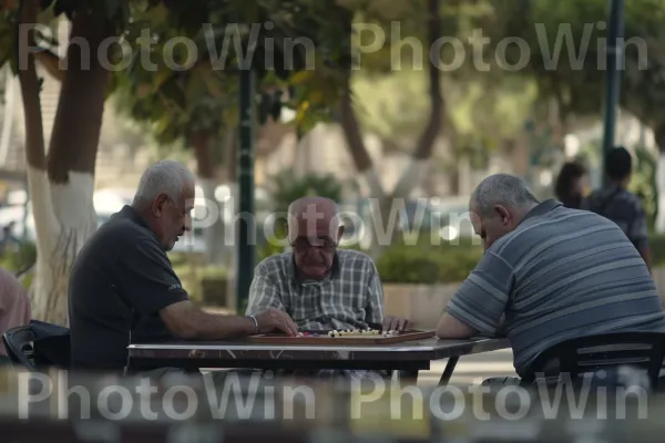 קשישים משחקים שש בש בפארק באשדוד, ממדינת ישראל. עֵץ, אירוע, חולצה קצרה