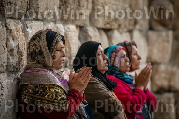 נשים מזמרות תפילות בכותל, ממדינת ישראל. שַׂמֵחַ, נוֹף, טיול