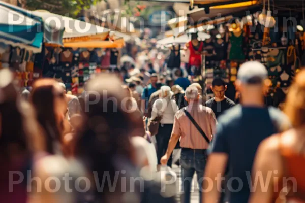 שוק חוצות שוקק קונים ומוכרים, ממדינת ישראל. קָהָל, שׁוּק, כֵּיף