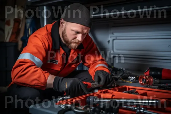 אינסטלטור בעל יכולת תיקון יעיל של צנרת דולפת בבית מגורים. רכב ממונע, עיצוב רכב, הַנדָסָה