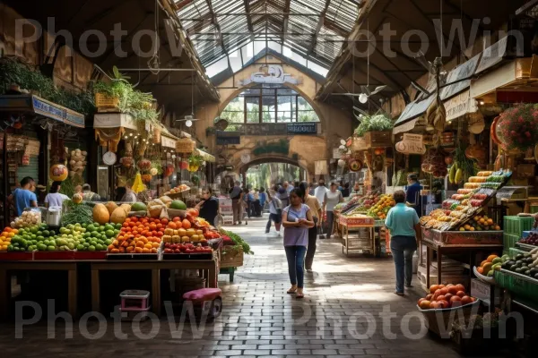 שוק שוקק חיים עם תוצרת טרייה ותבלינים ארומטיים ממדינת ישראל. מזון, מוכר, צמח