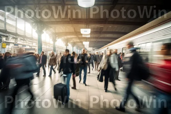 נוסעים ממהרים בתחנת רכבת תל אביב העמוסה ממדינת ישראל. אופן תחבורה, תחבורה ציבורית, עִיר