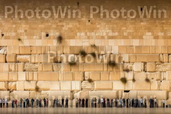 רגעי תפילה שלווים בעיר העתיקה בירושלים הכותל המערבי ממדינת ישראל. קַו, מַלבֵּן, אומנות