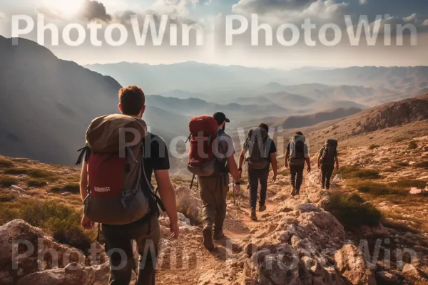 מטיילים חוקרים נופים ישראלים קסומים, נושמים את אוויר ההרים הצח, ממדינת ישראל. ענן, הַר, צמח