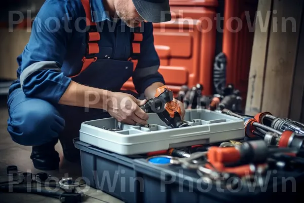 אינסטלטור ממוקד פותר בעיות צנרת מורכבות בדיוק. כובע, הַנדָסָה, גַז