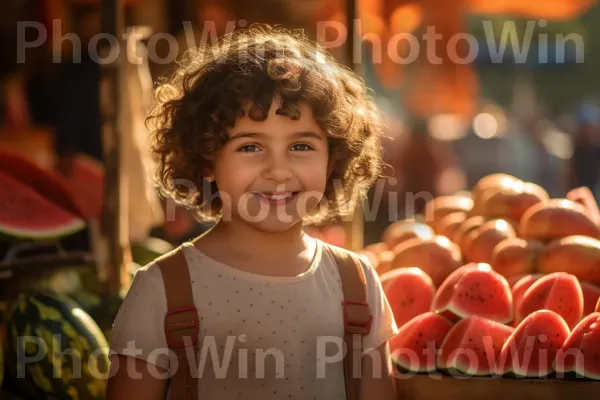 מקומי שנהנה מביס מאבטיח עסיסי מגידול ישראלי. חיוך, שַׂמֵחַ, פרי