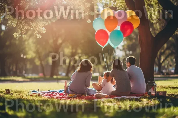 תמונת מצב מחממת לב לוכדת אהבה שחולקה בין בני המשפחה. אנשים בטבע, צמח, עֵץ