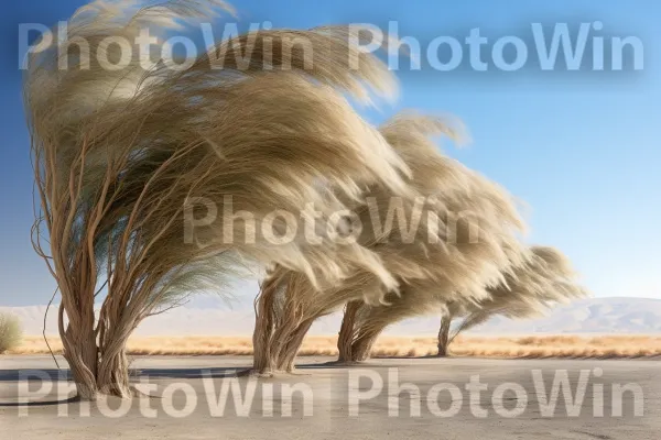 עצי ערבה חינניים עם ענפים מדורגים מתנודדים ברוח. שָׁמַיִם, צמח, עֵץ