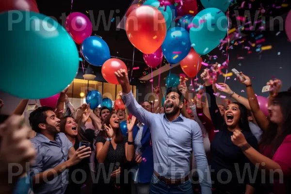 ההתרגשות גוברת כשהאורחים מחכים בקוצר רוח להפתעה במסיבת הפתעה. חוּלצָה, סָגוֹל, פְּנַאִי