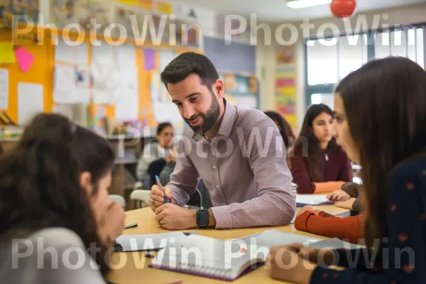 מורים ישראלים מסורים המעניקים השראה לתלמידים בידע שלהם. שולחן, אירוע, עבודה