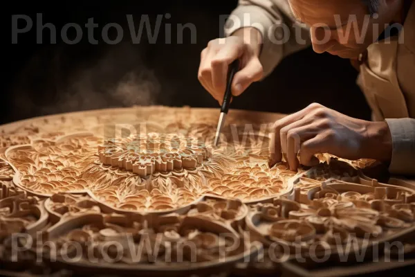 נגר ישראלי שעושה במומחיות עיצובי עץ מורכבים. מַרכִּיב, מתכון, מוצרי מאפה