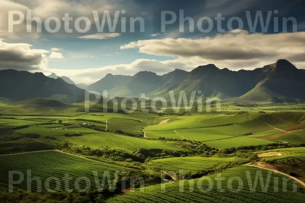 כרמים אינסופיים ב-Cape Winelands, דרום אפריקה. ענן, הַר, אזור אקולוגי