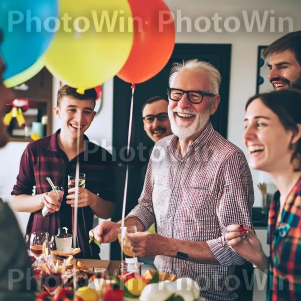 רגעים משמחים של גבר בן 38 חוגג מפגש משפחתי. חיוך, תַצלוּם, אופנה