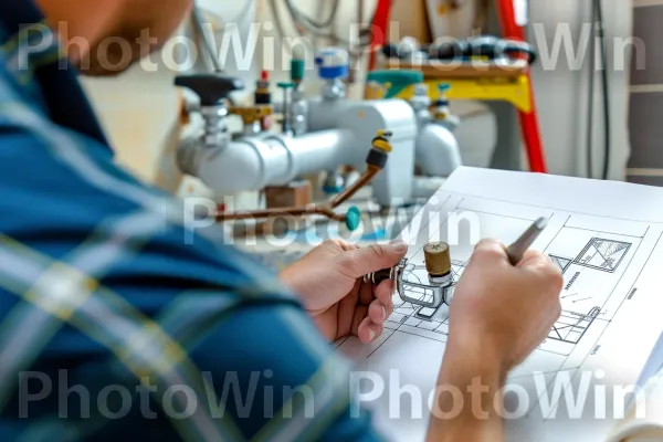 אינסטלטור מיומן מתקן בעיית צנרת מורכבת ללא מאמץ. הנדסת אלקטרוניקה, הַנדָסָה, חוֹקֵר