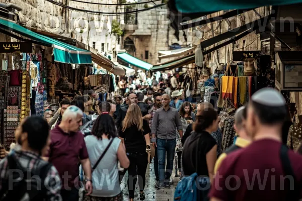 רחוב סואן בעיר העתיקה בירושלים, בו מתאחדים מחפשי רוח ותיירים סקרנים ממדינת ישראל. שְׁעוֹת הַיוֹם, תַשׁתִית, קָהָל