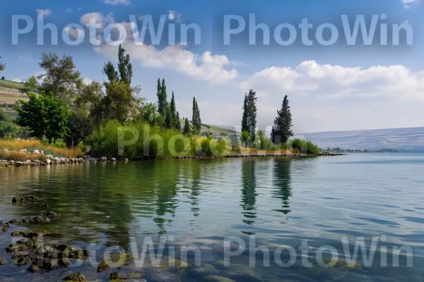 מוצאים נחמה ושלווה בחופי הכנרת השלווים, שלווה בטבע, ממדינת ישראל. מים, ענן, שָׁמַיִם