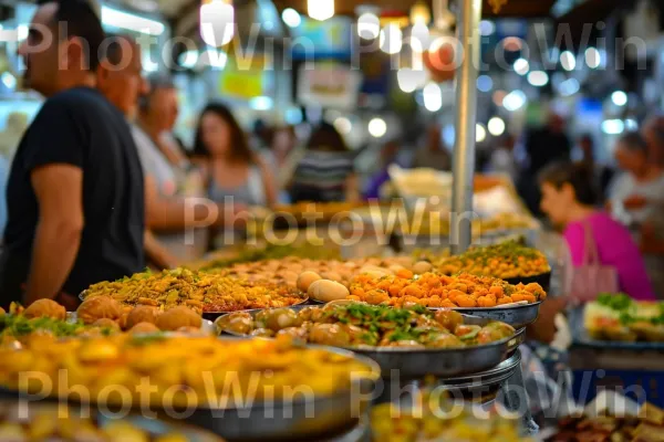 שוק רחוב תוסס המציג את הטעמים המגוונים של המטבח הישראלי, ממדינת ישראל. צמח, מַרכִּיב, מִטְבָּח