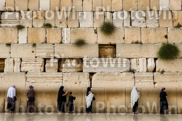 מתפללים אדוקים מתפללים בכותל, קשר עמוק לאמונה ומורשת, ממדינת ישראל. הַלבָּשָׁה, מַלבֵּן, מראית עין