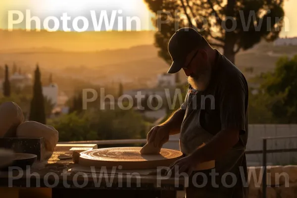 אמנים מייצרים בקפידה פריטי יודאיקה יפים, משמרים מסורות יהודיות לדורותיה, ממדינת ישראל. אוֹר, שולחן, בוקר