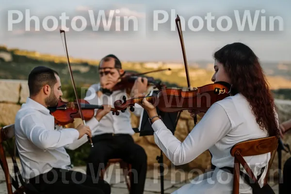 מנגינות קסומות ממלאות את האוויר כשנגנים מוכשרים מבצעים מוזיקה יהודית מסורתית, ממדינת ישראל. כלי נגינה, מוּסִיקָאִי, כינור