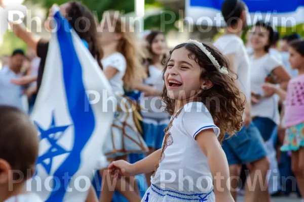 המונים רוקדים ושרים בפסטיבלי רחוב תוססים, חובקים את התרבות הישראלית, ממדינת ישראל. הבעת פנים, בן אנוש, לִרְקוֹד