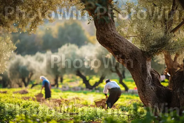 חקלאים מסיק זיתים, מגלמים את הקרקעות מורשת חקלאית עשירה ממדינת ישראל. ציפור, בַּעֲלֵי הַחוּלִיוֹת, ירוק