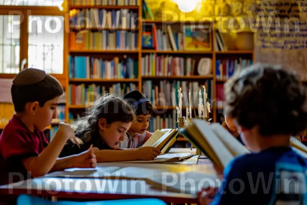 ילדים הלומדים בבית ספר יהודי עוסקים בלימוד תורה ממדינת ישראל. כּוֹנָנִית, מַדָף, פרסום