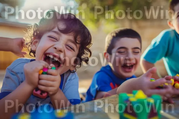 ילדים משחקים בסביבון בחגיגות חנוכה, ממדינת ישראל. חיוך, שַׂמֵחַ, פְּנַאִי