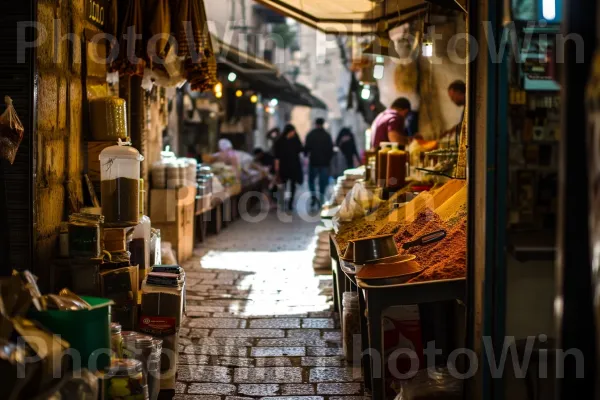 סמטאות עיר עתיקות, שווקים תוססים מלאי תבלינים ייחודיים ממדינת ישראל. תַשׁתִית, בית המקדש, ארכיטקטורה