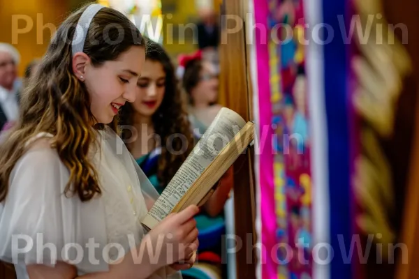 טקס בת מצווה מכל הלב מלא במשפחה וחברים. הבעת פנים, פרסום, כֵּיף