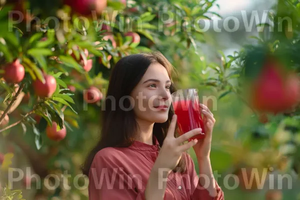 כוס מרעננת של מיץ רימונים סחוט טרי, משקה ישראלי פופולרי. שָׂפָה, צמח, בּוֹטָנִיקָה