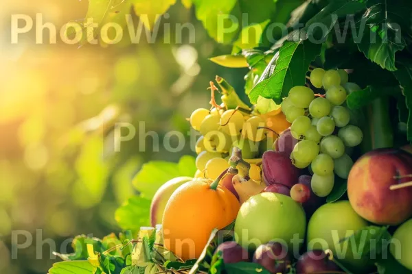 פירות אורגניים טריים שנקטפו מפוצץ בצבעים מרהיבים. צמח, פרי, רנגפור