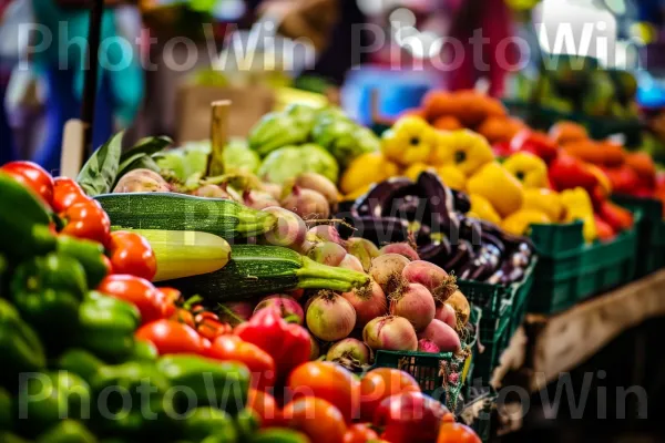 מבחר טרי ותוסס של פירות וירקות צבעוניים. מַרכִּיב, פרי, קבוצת אוכל