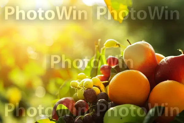 פירות אורגניים טריים שנקטפו מפוצץ בצבעים מרהיבים. מזון, פרי ללא גרעינים, מזונות טבעיים