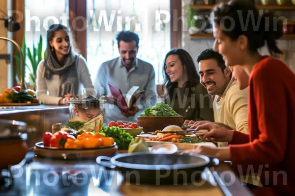 קשר משפחתי על ארוחה ביתית בריאה, הממחישה את ערכה של הזנה משותפת. מזון, צַלַחַת, מתכון