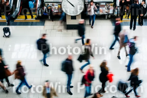 תחנת רכבת עמוסה המדגישה את הרעיון של איזון בין עבודה לחיים. לבן, קַו, נוֹפֶשׁ